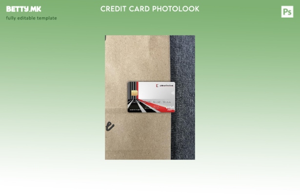 модерен стил Камерун Африланд Шаблон за фото изглед на првата банка за виза карт